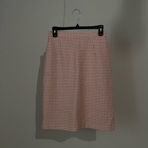 pink and white gingham skirt size medium